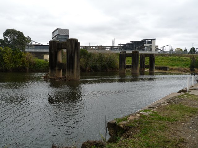 Decommissioned railway bridge, Liverpool where Janny Ely & family swam as kids